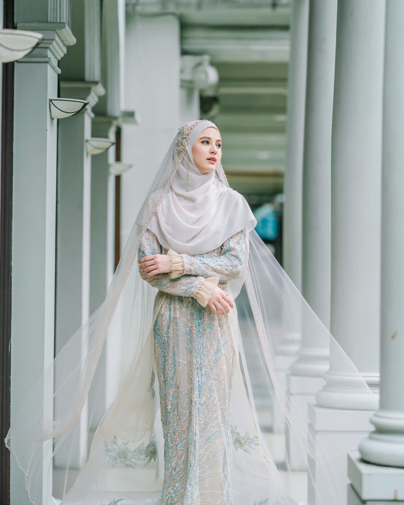 Dress Cream Biru