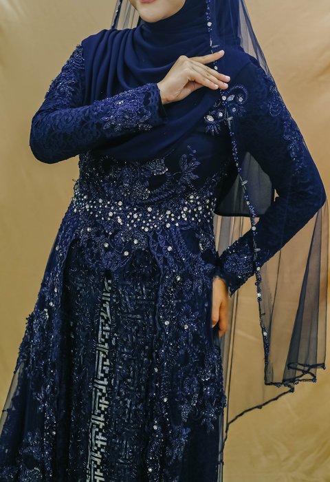 Kebaya Navy Berfuring