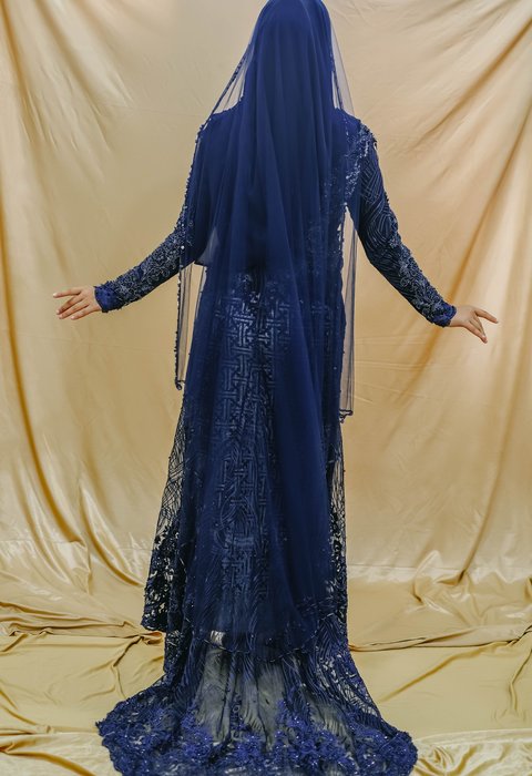 Kebaya Navy Tanpa Furing