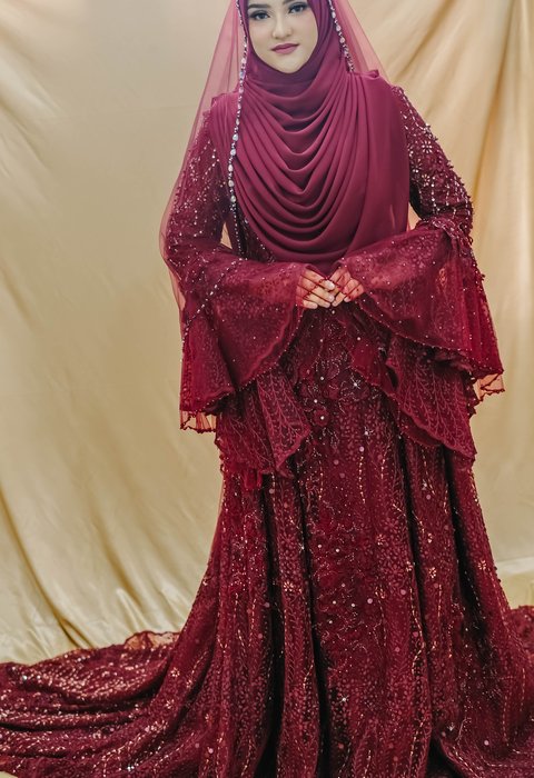 Dress Maroon