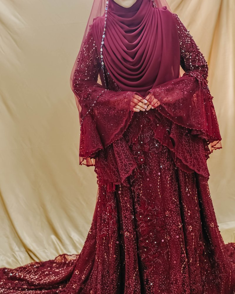 Dress Maroon